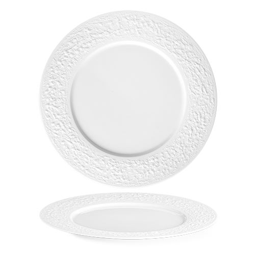 Tanier plytký 31 cm STONE biely
