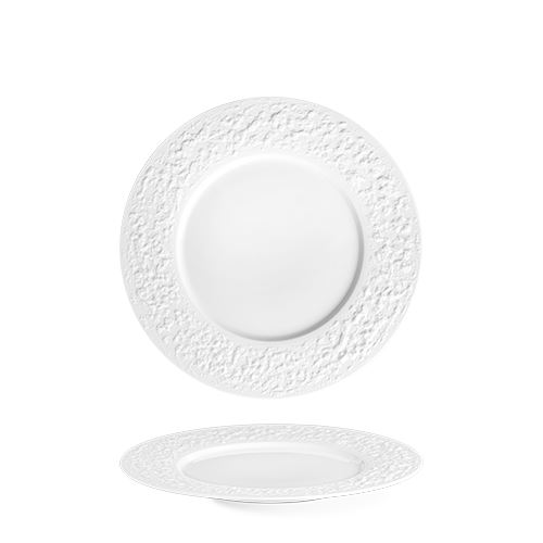 Tanier plytký 24 cm STONE biely