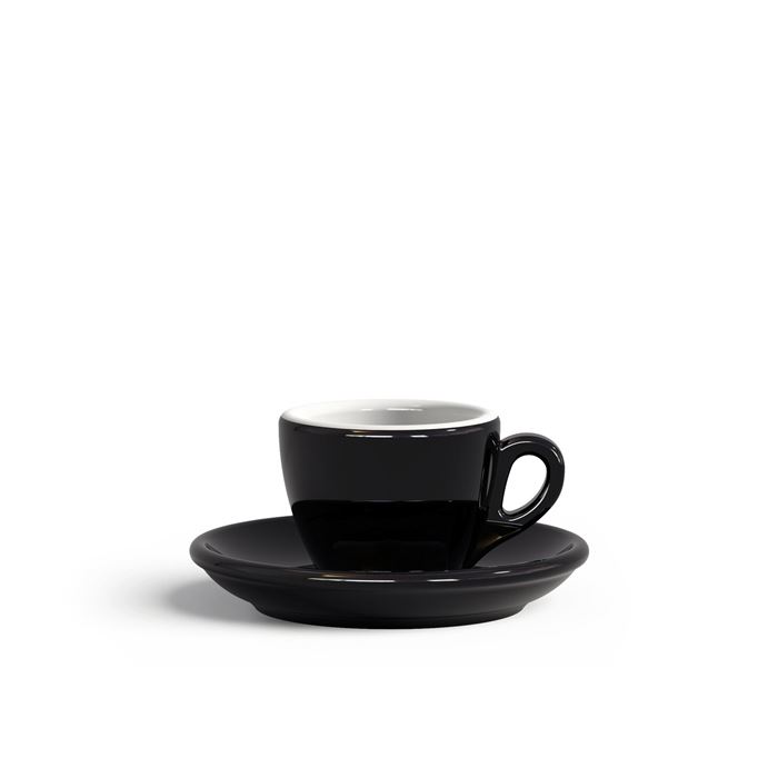 Šálka+podšálka ROSA NERO caffe 60 ml čierna