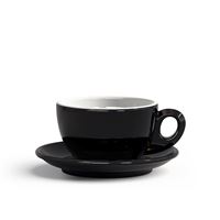 Šálka+podšálka ROSA NERO latte 300 ml čierna