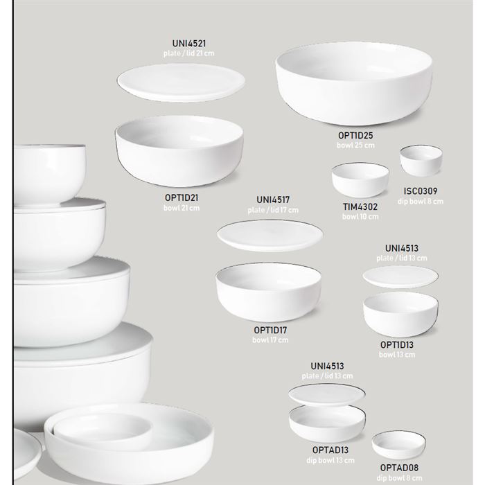 Miska hlboká 13 cm 390 ml OPTIMO white glazed