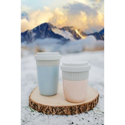 Dvojstenka Frappé 300 ml ružová DOUBLEWALLS