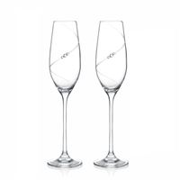 Poháre na sekt s kryštálikmi 210 ml COSMIC (2 ks)