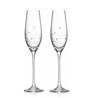 Poháre na sekt s kryštálikmi 210 ml FIRE (2 ks)