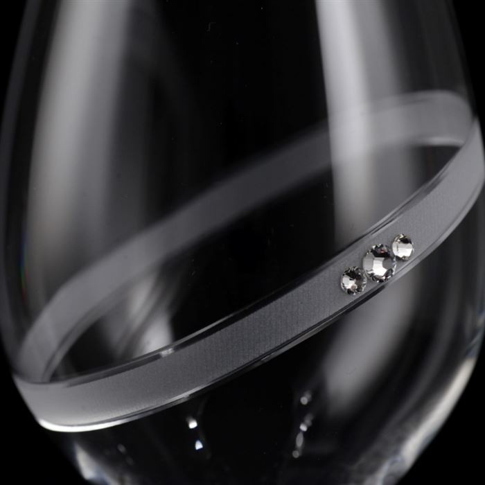 Poháre na sekt s kryštálikmi 210 ml SPARKLING RING (2 ks)