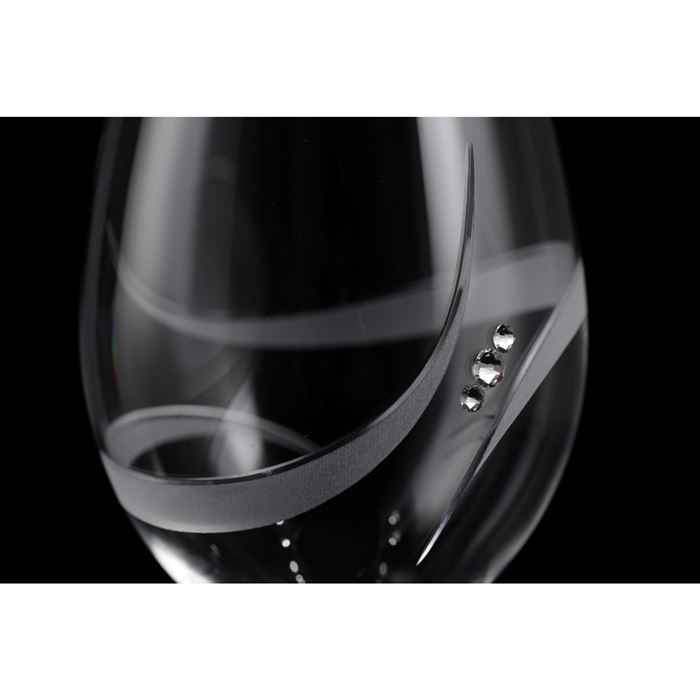 Poháre na sekt s kryštálikmi 210 ml GALAXY(2 ks)