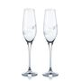 Poháre na sekt s kryštálikmi 210 ml GALAXY(2 ks)