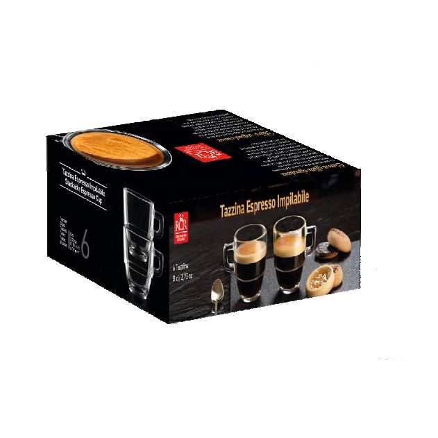 Poháre na espresso 80 ml stohovateľné COFFEE LINE 