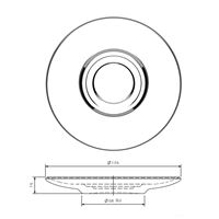 Podšálka sklenená 125 mm COFFEE LINE