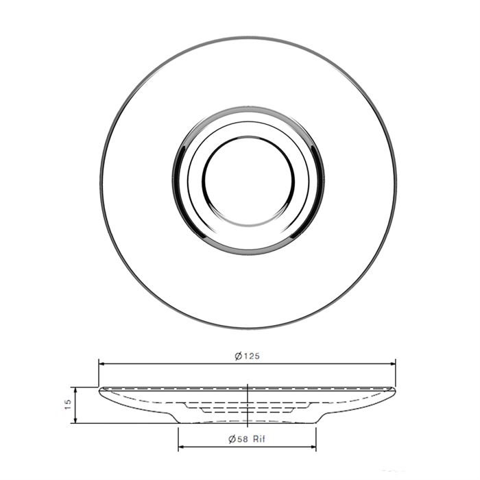 Podšálka sklenená 125 mm COFFEE LINE