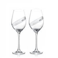 Poháre na víno s kryštálikmi 360 ml SPARKLING RING (2 ks)
