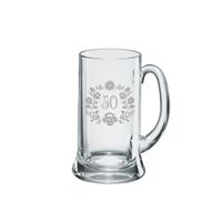 Krígel na pivo 0,5 l Jubileum "50" kvetinky