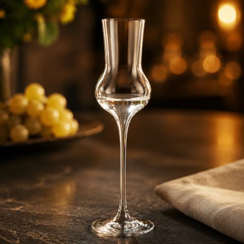 Pohárik GRAPPA 80 ml Banchetto (ťahaná noha) v bal. 50 ks