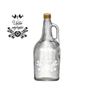 Fľaša Frucognac s uchom 1,75 l, plech uzáver+ Všetko najlepšie, farebné pieskovanie