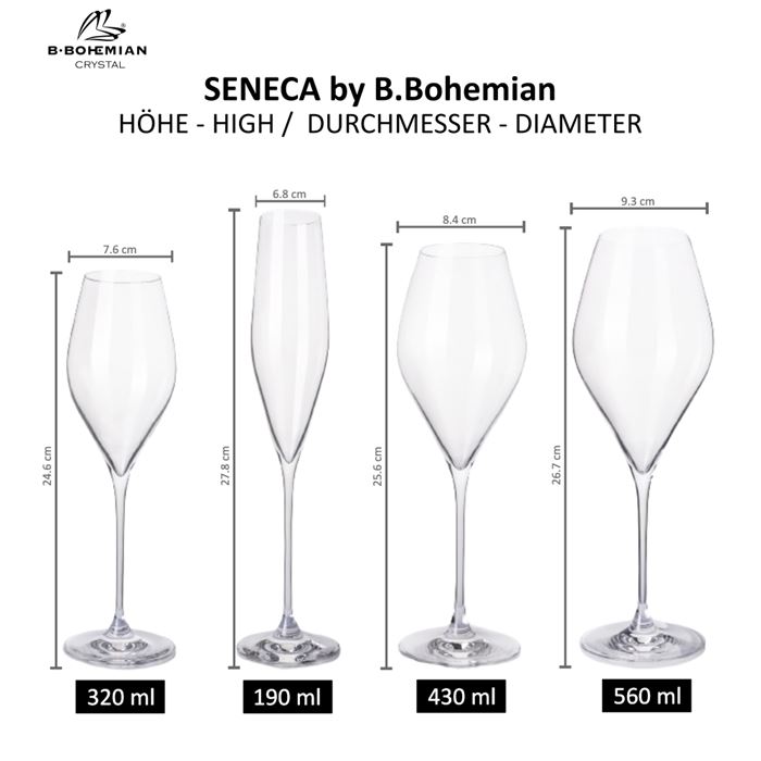 Poháre na sekt a prosecco 190 ml SENECA (4 ks)