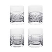 Brúsené poháre na rum/whisky FABIAN mix 350 ml (4 ks)