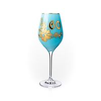 Výročný pohár farebný so zlatom modrý "60" (360 ml)