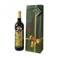 Taška vianočná lamino 12,5x36x8,5 cm zelená